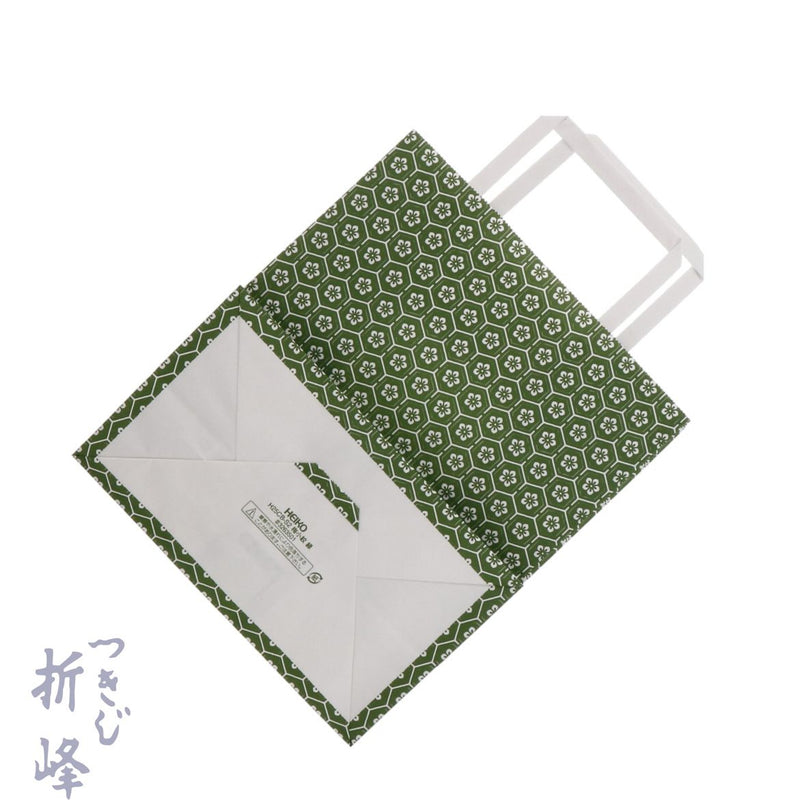 紙手提 梅小紋 緑 S2