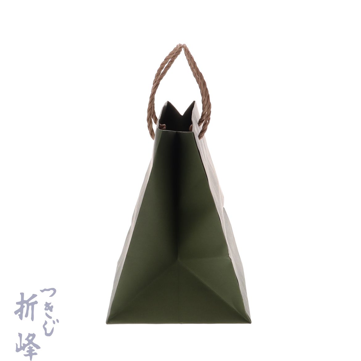 紙手提袋 緑ベタ大