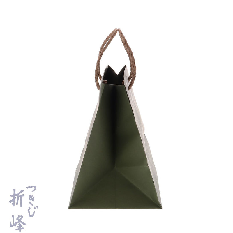紙手提袋 緑ベタ大