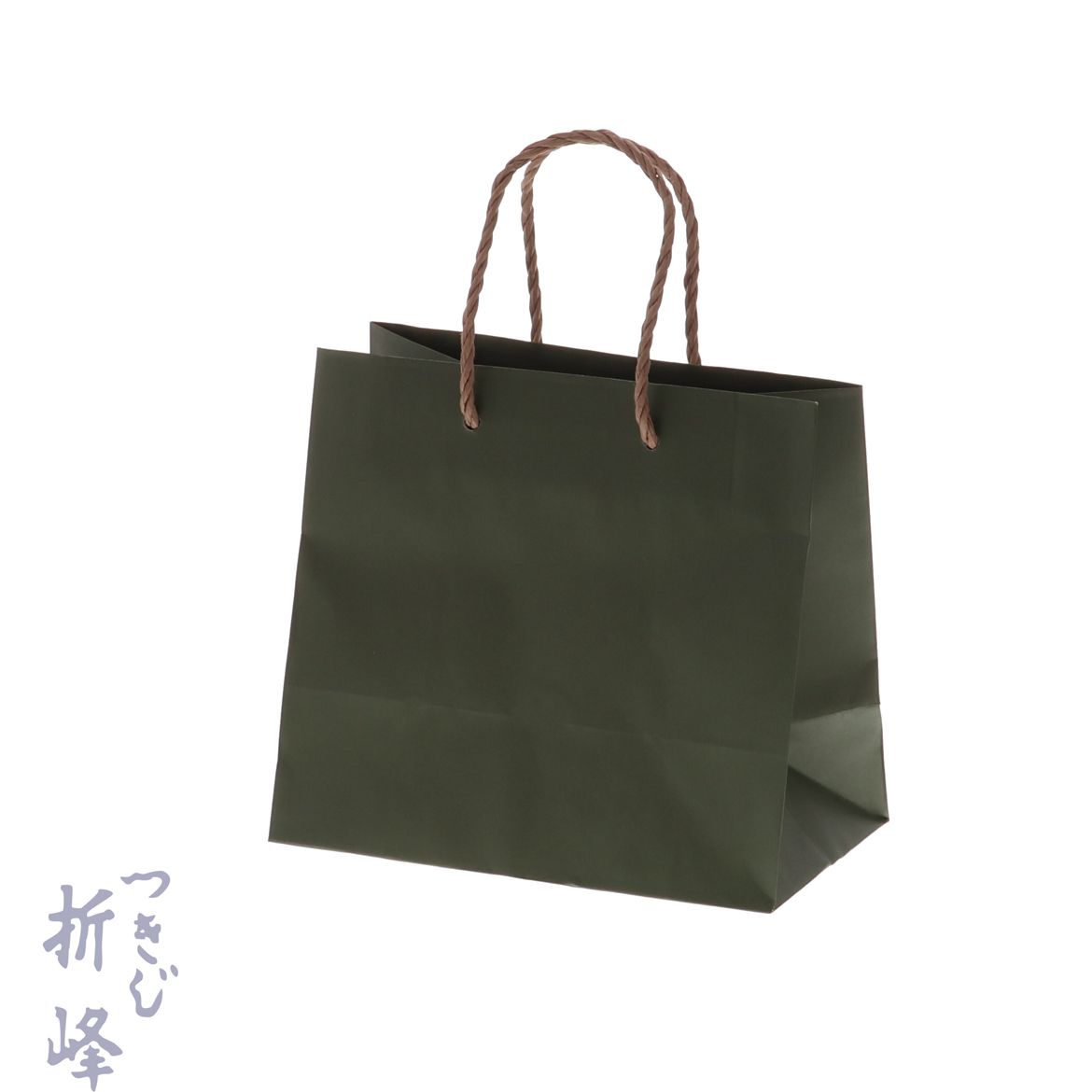 紙手提袋 緑ベタ小
