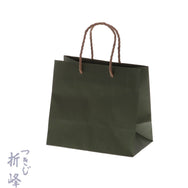 紙手提袋 緑ベタ小