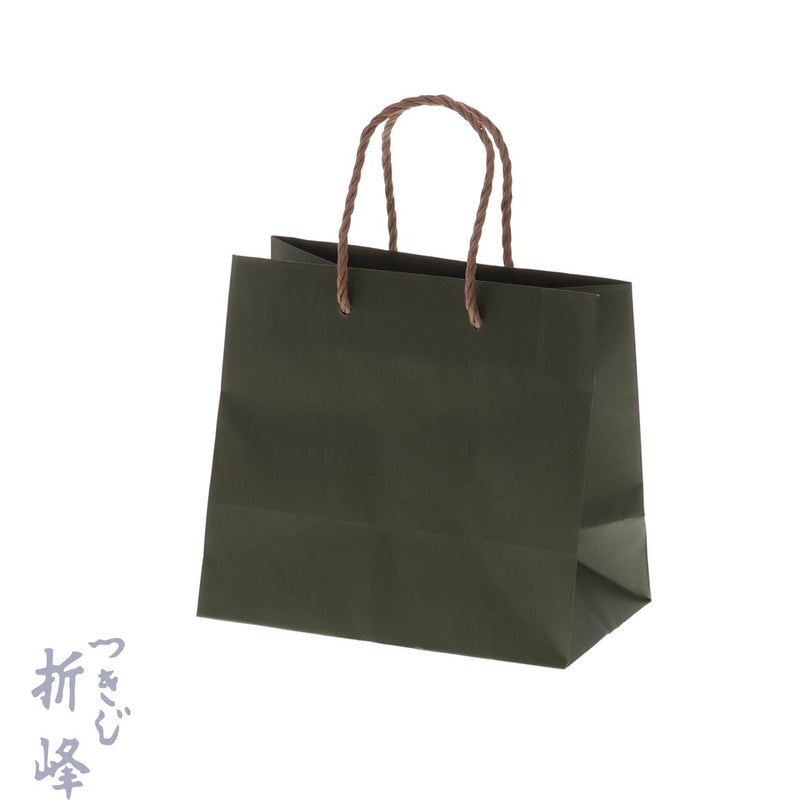 紙手提袋 緑ベタ小