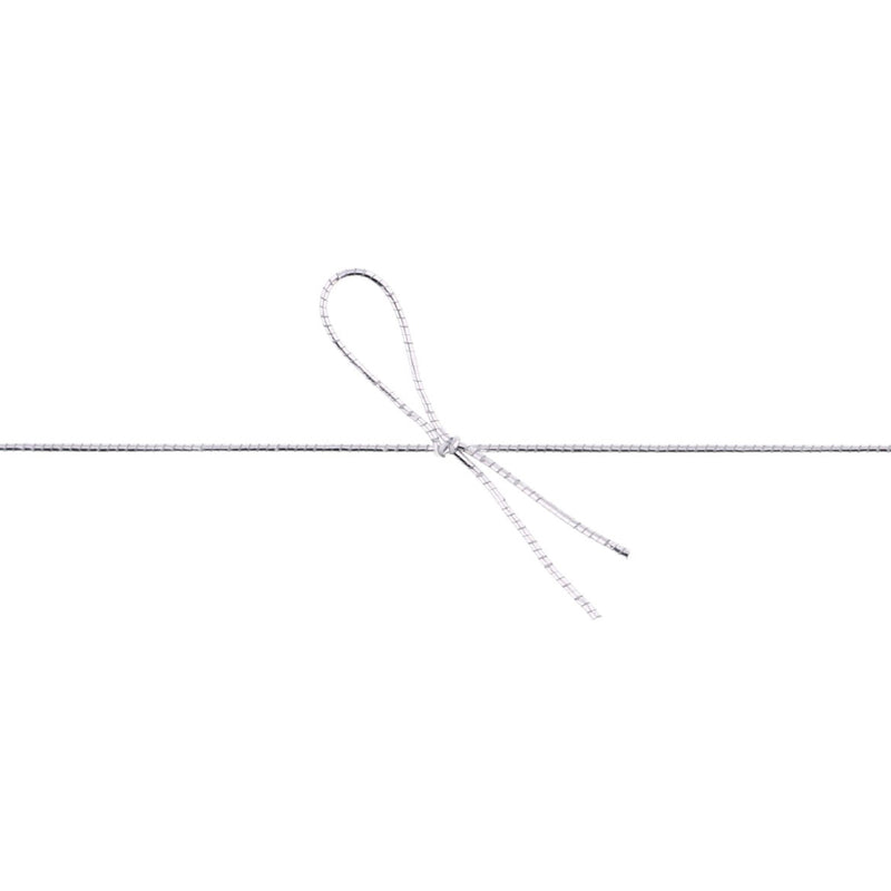 極細ゴム 片花結 130mm 銀