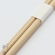 桧 細角箸 24cm 白帯巻