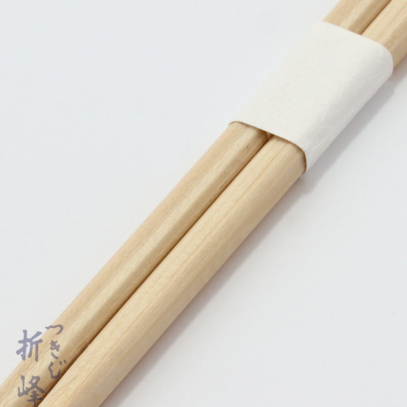 桧 細角箸 24cm 白帯巻
