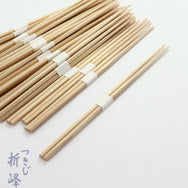 桧 細角箸 24cm 白帯巻