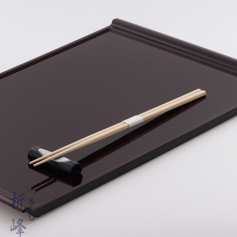 桧 細角箸 24cm 白帯巻