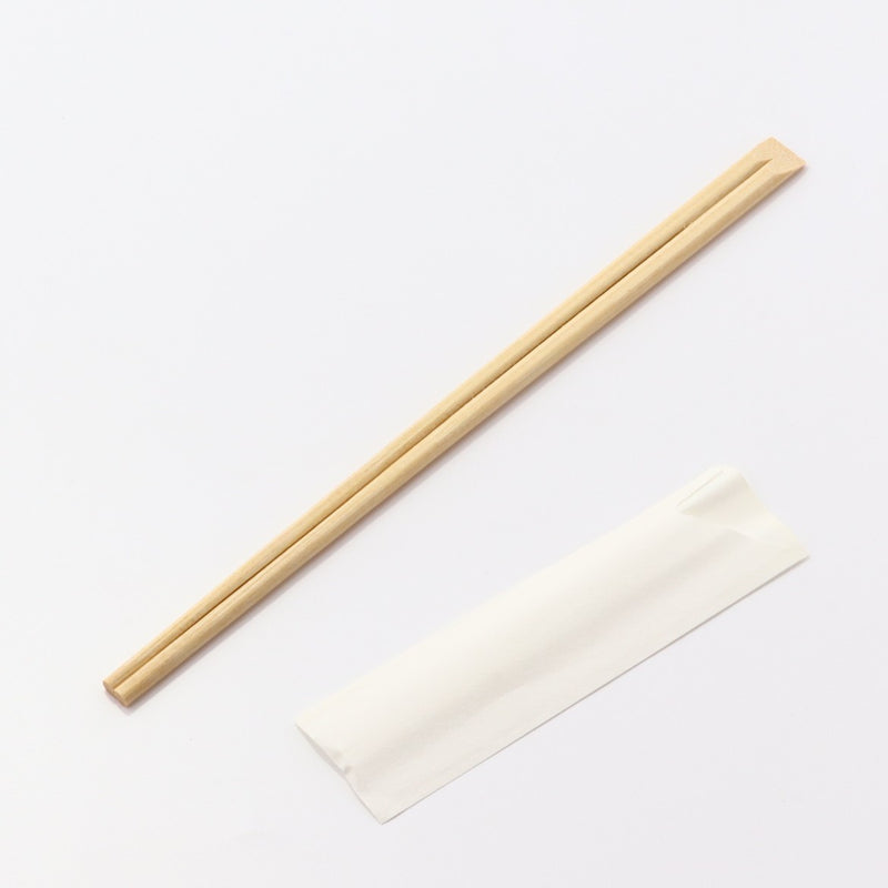 箸袋入 竹天削箸24cm 白ハカマ