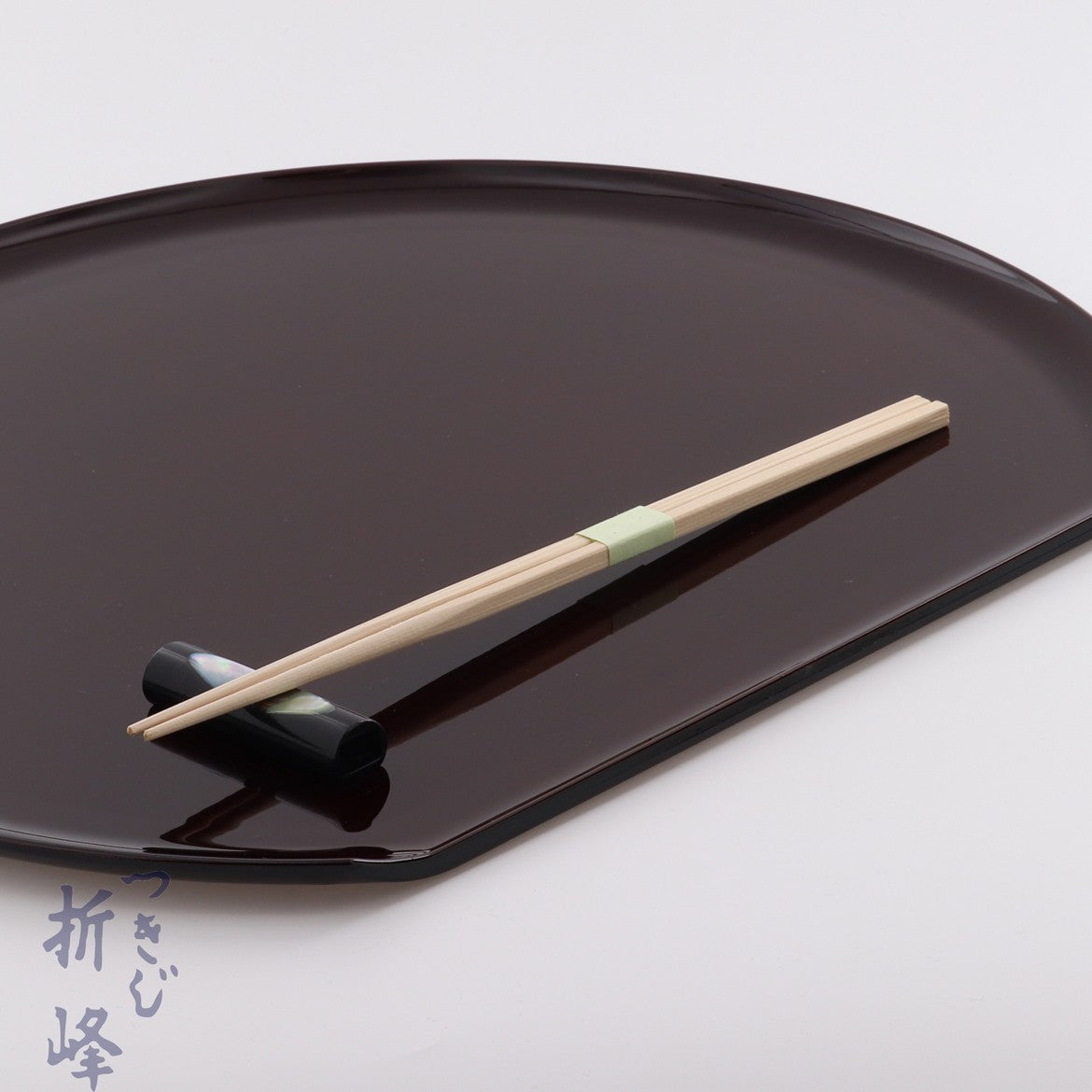 桧 細角箸 24cm 緑帯巻