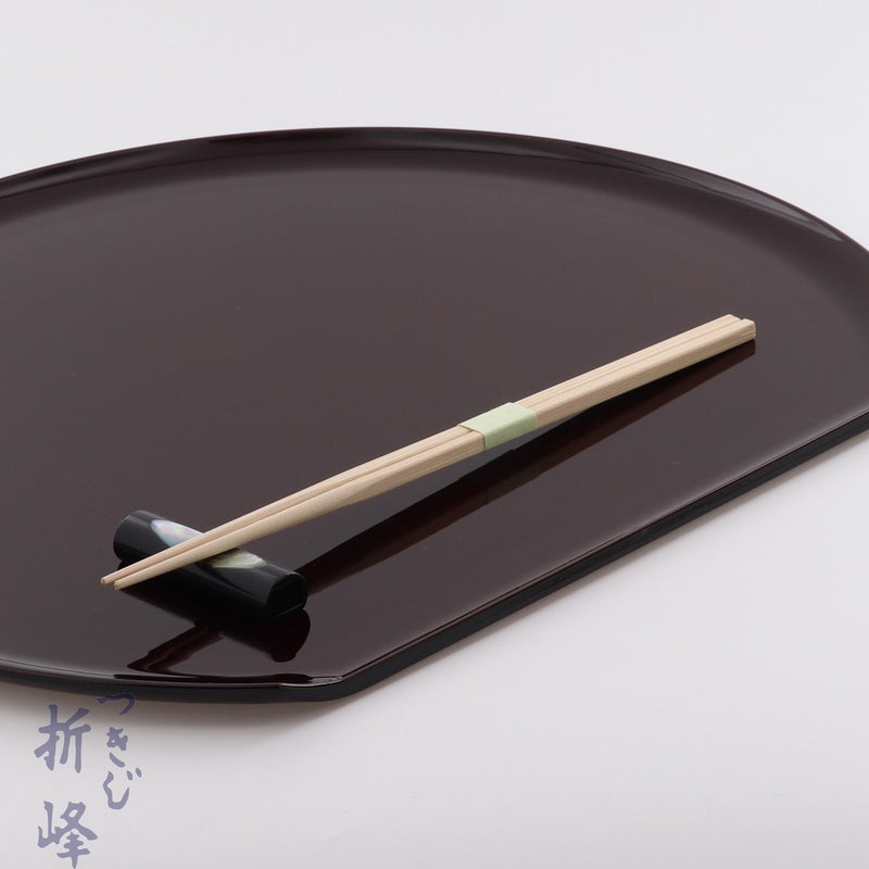 桧 細角箸 24cm 緑帯巻
