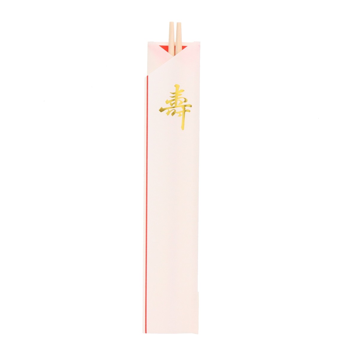 祝箸 金文字白三折