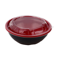 【セット】K丸丼ｰ18Ｆ赤黒 本体+蓋