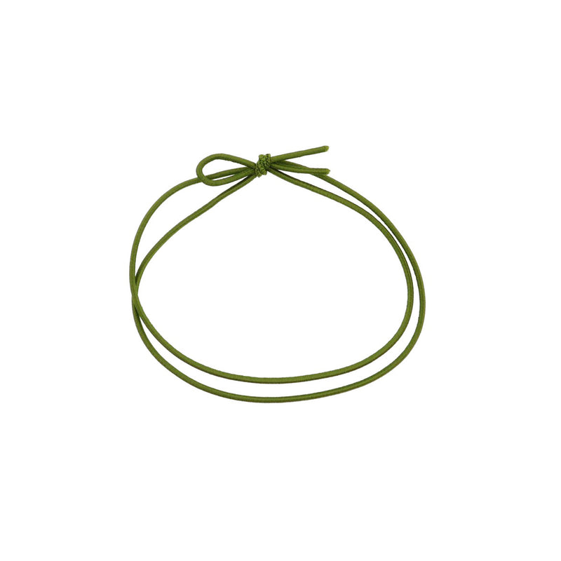 四季彩ゴム結 二重片花 115mm 小 緑