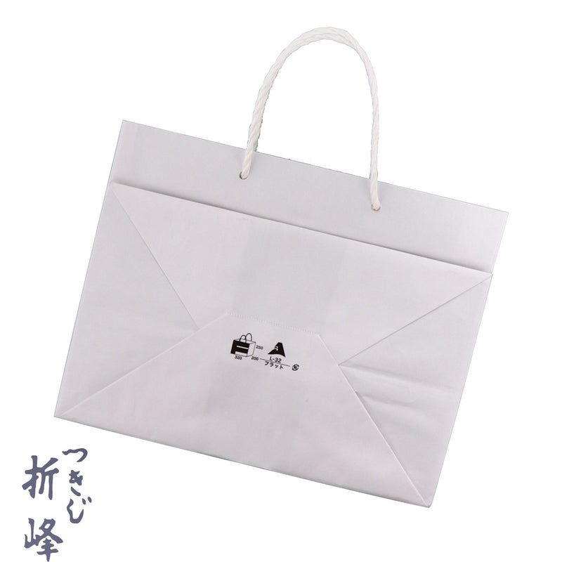 紙手提 白 フラット L-32