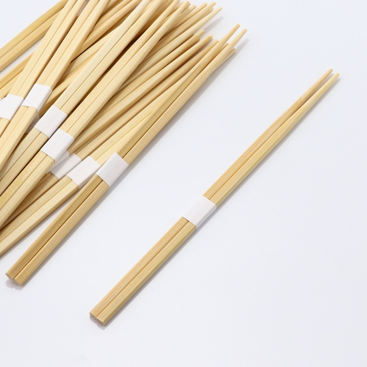 竹 角箸 24cm 白帯巻