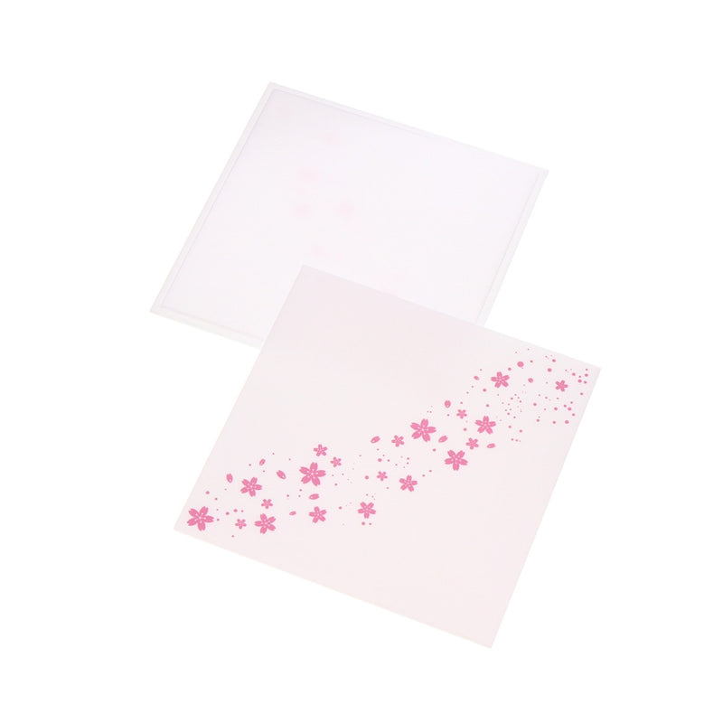 マットホワイト桜柄 202角 蓋