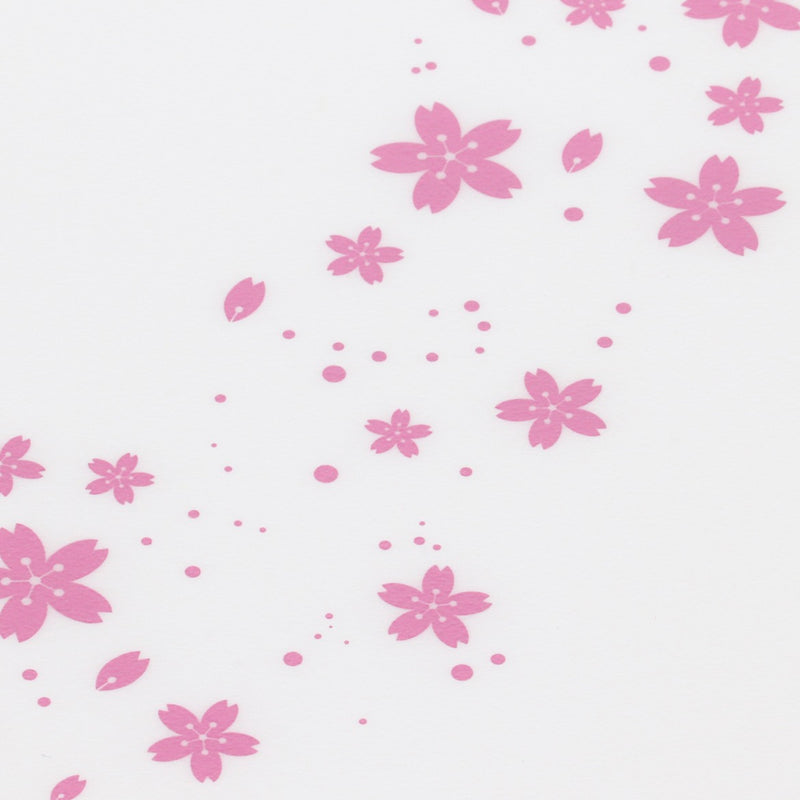 マットホワイト桜柄 202角 蓋