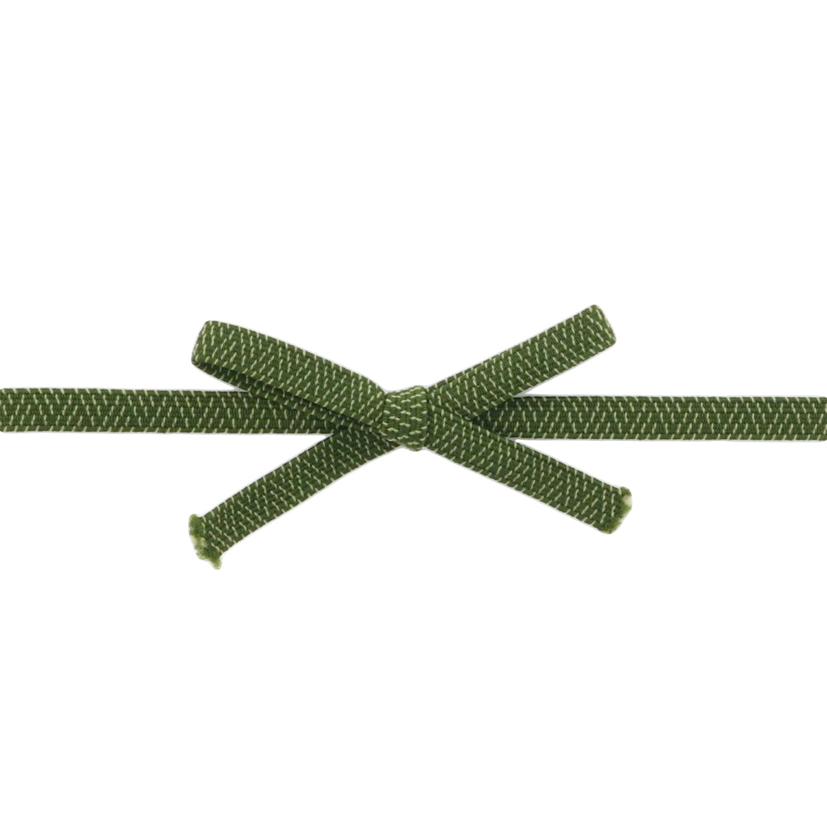 平ゴム 8コール 一重蝶結 120mm オリーブ緑