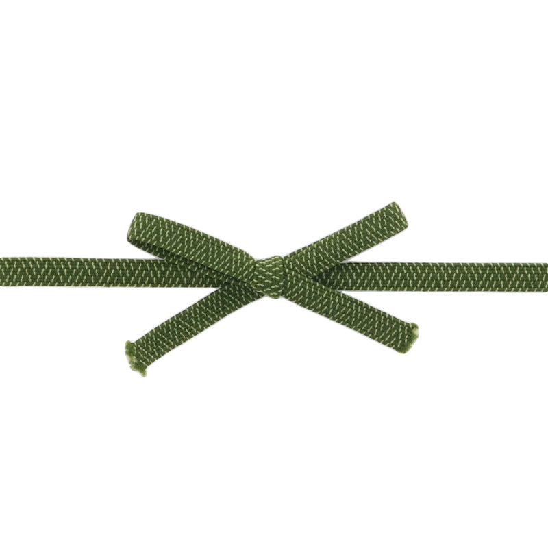 平ゴム 8コール 一重蝶結 120mm オリーブ緑