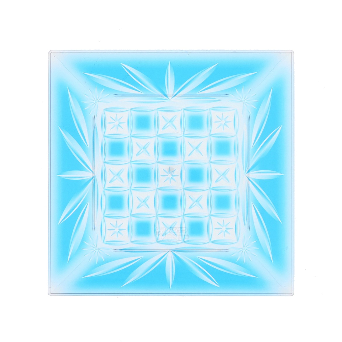 角皿ー20 錦切子・青 ★別途運賃かかります