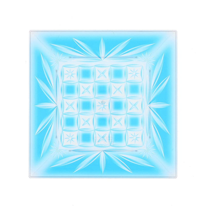 角皿ー20 錦切子・青 ★別途運賃かかります
