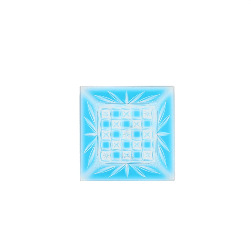 角皿ー20 錦切子・青 ★別途運賃かかります