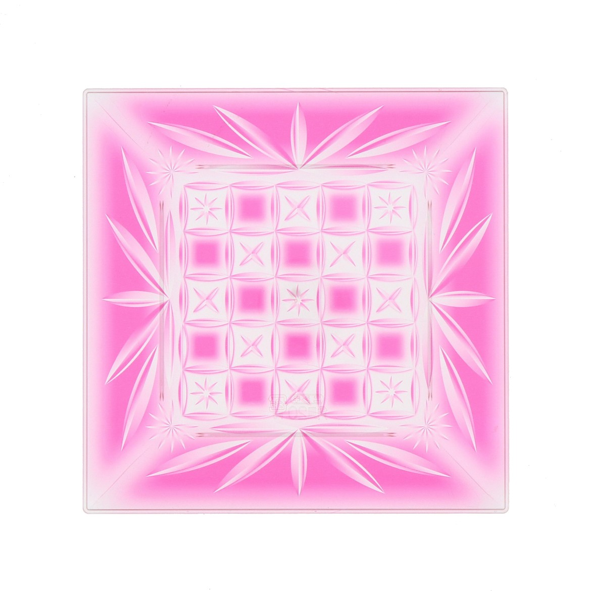 角皿ー20 錦切子・桃 ★別途運賃かかります