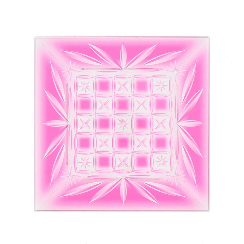角皿ー20 錦切子・桃 ★別途運賃かかります