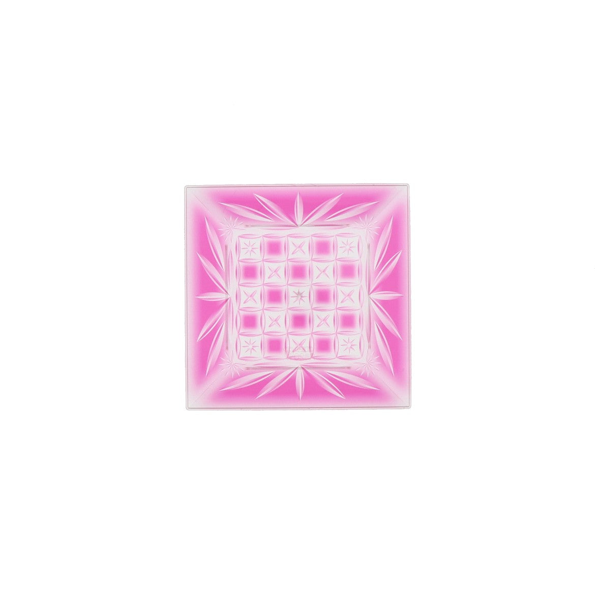 角皿ー20 錦切子・桃 ★別途運賃かかります