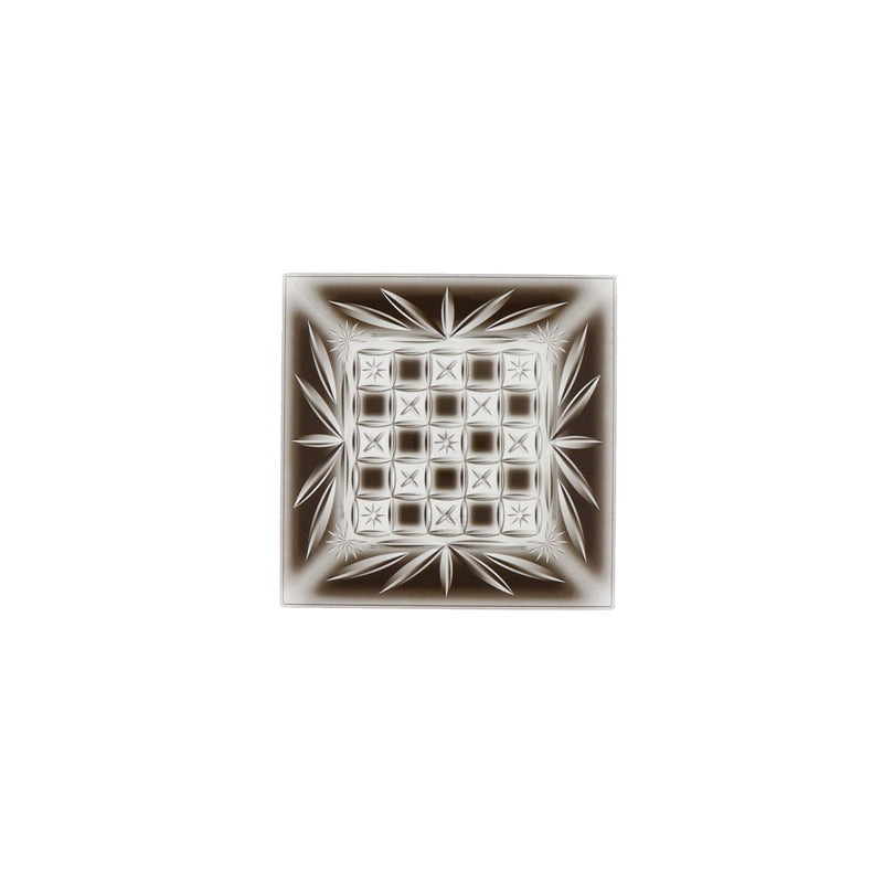 角皿ー20 錦切子・墨 ★別途運賃かかります
