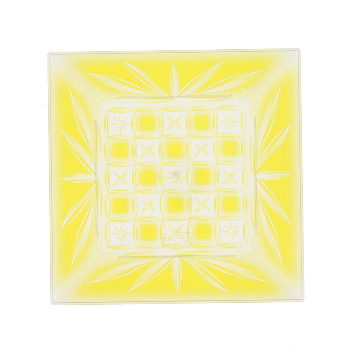 角皿ー20 錦切子・黄 ★別途運賃かかります