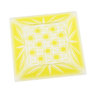 角皿ー20 錦切子・黄 ★別途運賃かかります