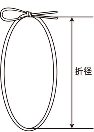 あわ色ゴム 二重片花結 120mm 錆利休(さびりきゅう)