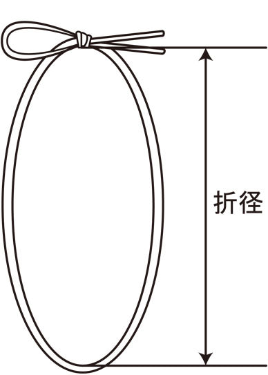あわ色ゴム 二重片花結 120mm 錆利休(さびりきゅう)