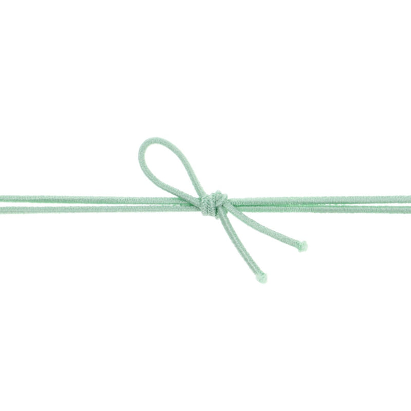 あわ色ゴム 二重片花結 120mm 薄緑(うすみどり)