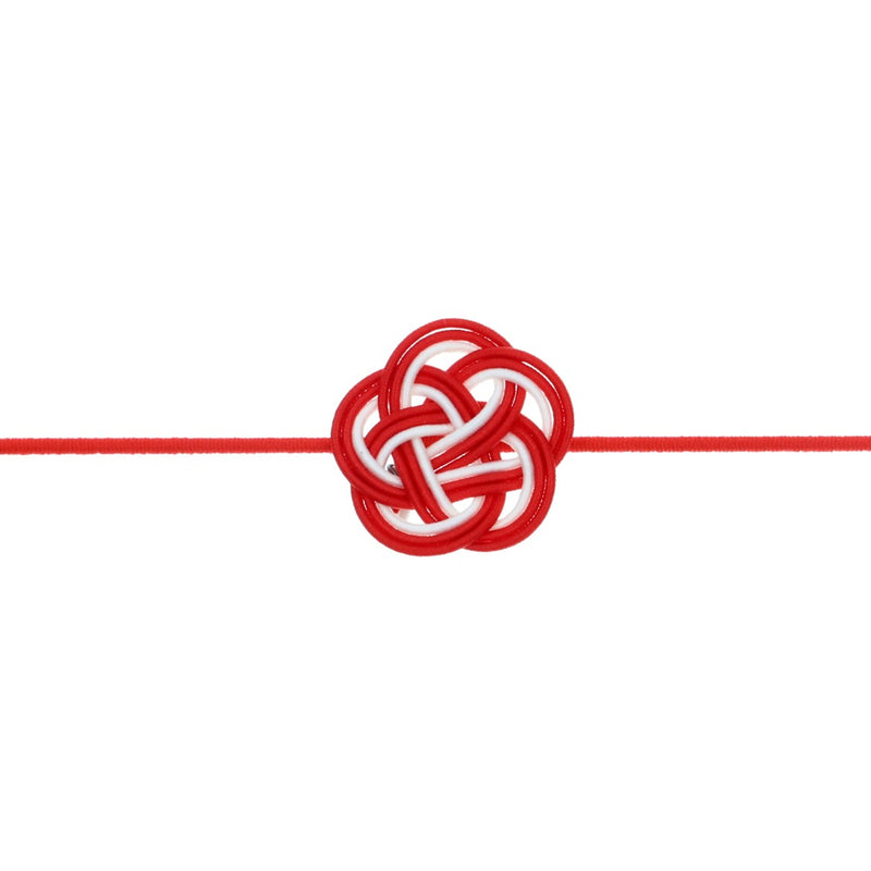 梅水引ゴム 一重結 紅白