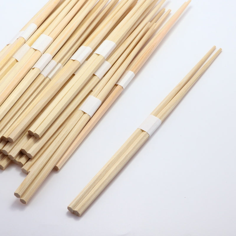 桧箸 六角 片口（太さ並）24cm 白帯巻