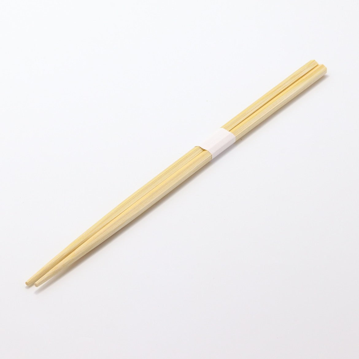 竹 六角箸 片口 24cm 白帯巻
