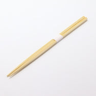 竹 六角箸 片口 24cm 白帯巻