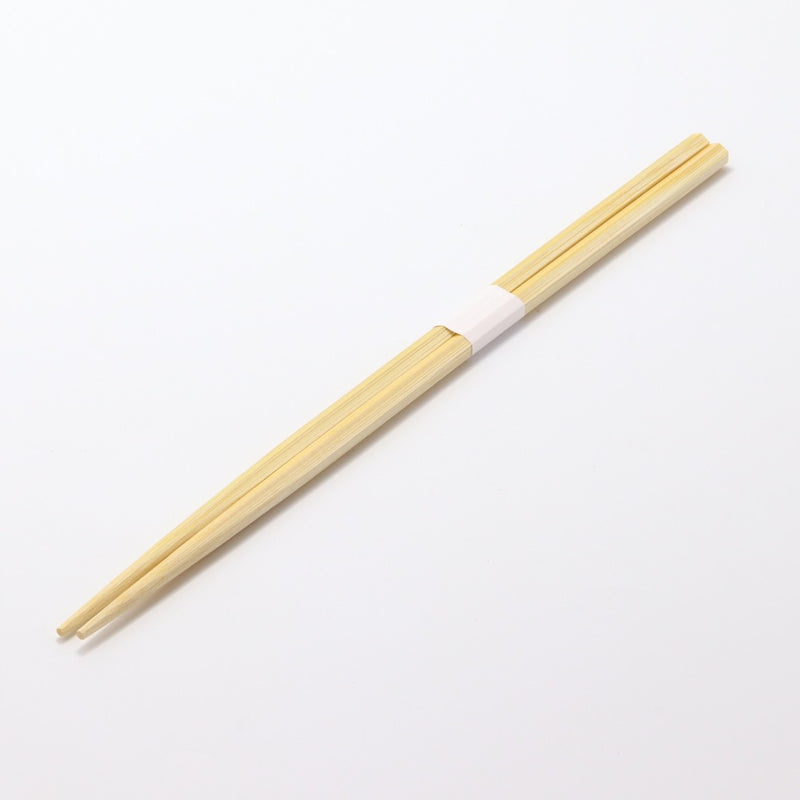 竹 六角箸 片口 24cm 白帯巻