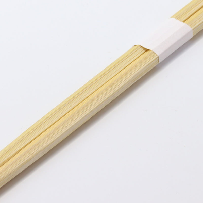 竹 六角箸 片口 24cm 白帯巻