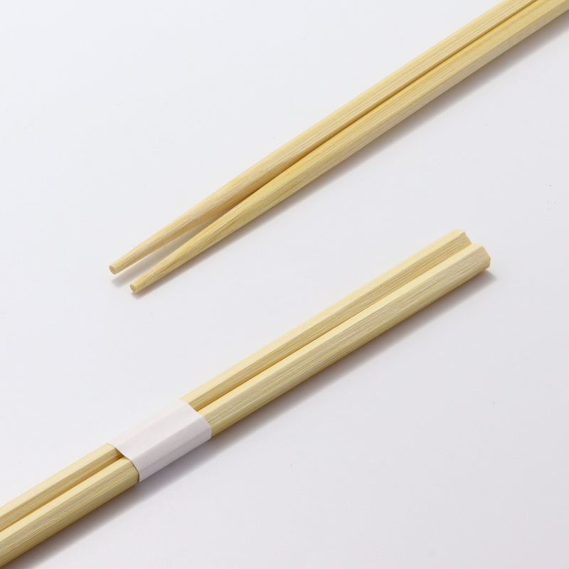 竹 六角箸 片口 24cm 白帯巻