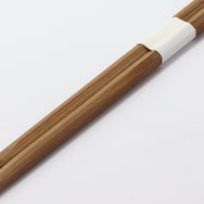 スス竹 六角箸 片口 24cm 白帯巻