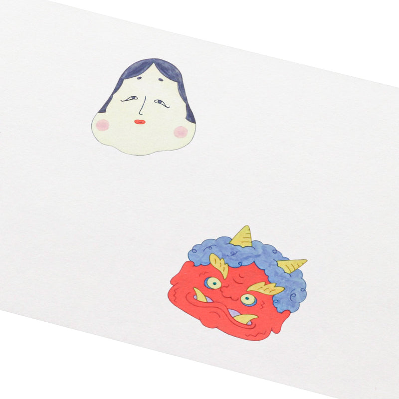 【季節商品】掛紙「鬼とお多福」120×400mm