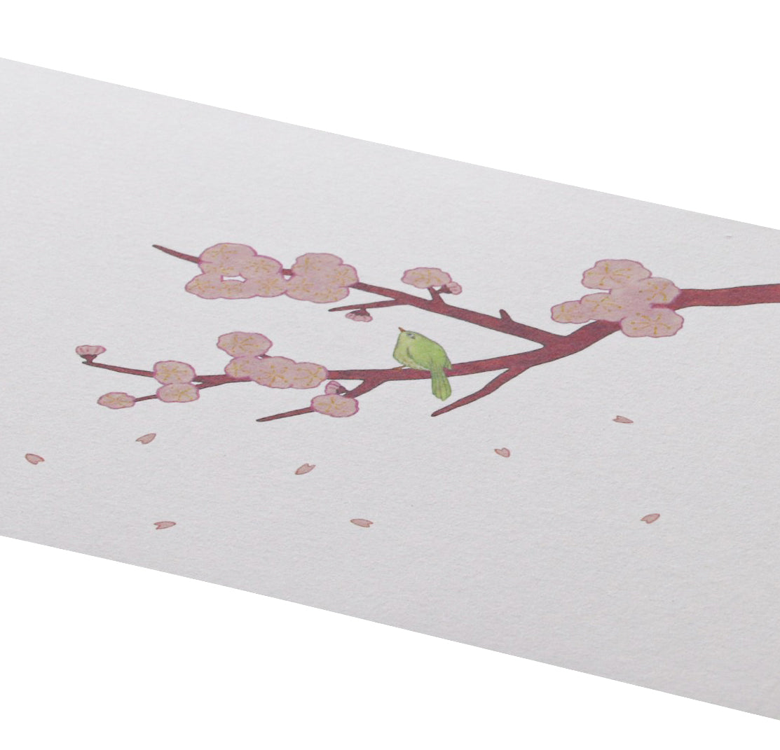 掛紙「桜と鶯」120×400mm