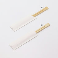 箸：竹 双生 21cm＋箸袋：名入れ5型ハカマセット
