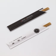 箸：竹 炭化天削 21cm＋箸袋：名入れ4型8寸箸袋セット
