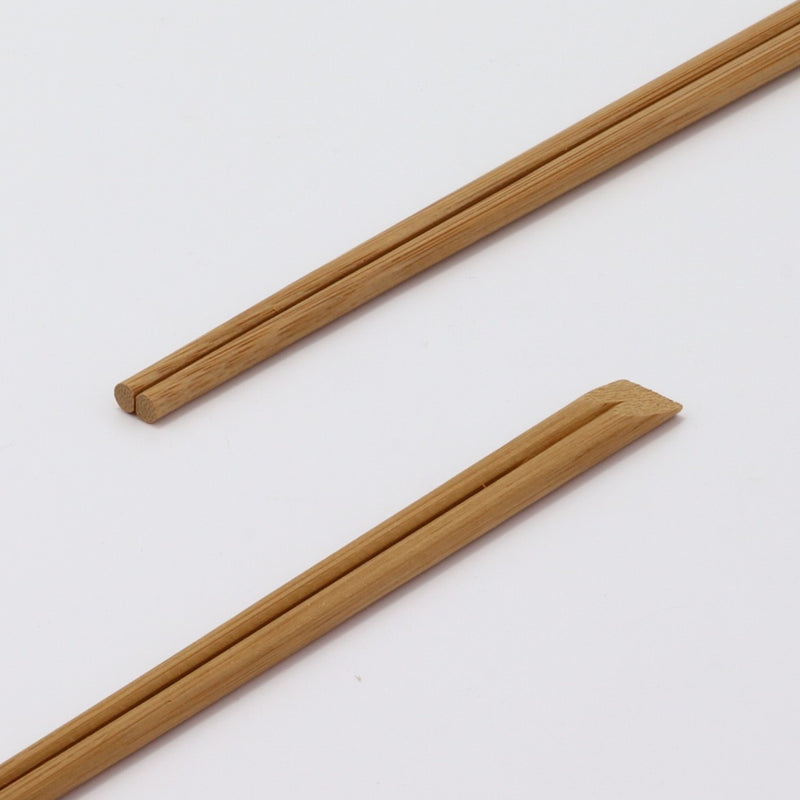 箸：竹 炭化天削 21cm＋箸袋：名入れ4型8寸箸袋セット