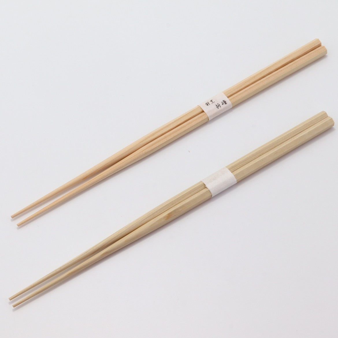 箸：桧六角箸 26cm＋箸帯：名入れ箸帯20mm幅巻き