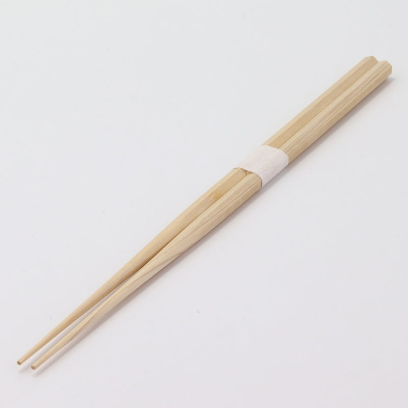 箸：桧六角箸 26cm＋箸帯：名入れ箸帯20mm幅巻き